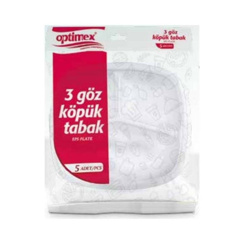 Optimex Köpük Tabak 5 Li 3 Gözlü 0376