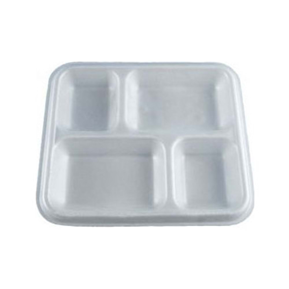 4 BÖLMELİ KÖPÜK TABLDOT TABAK 100 LÜ