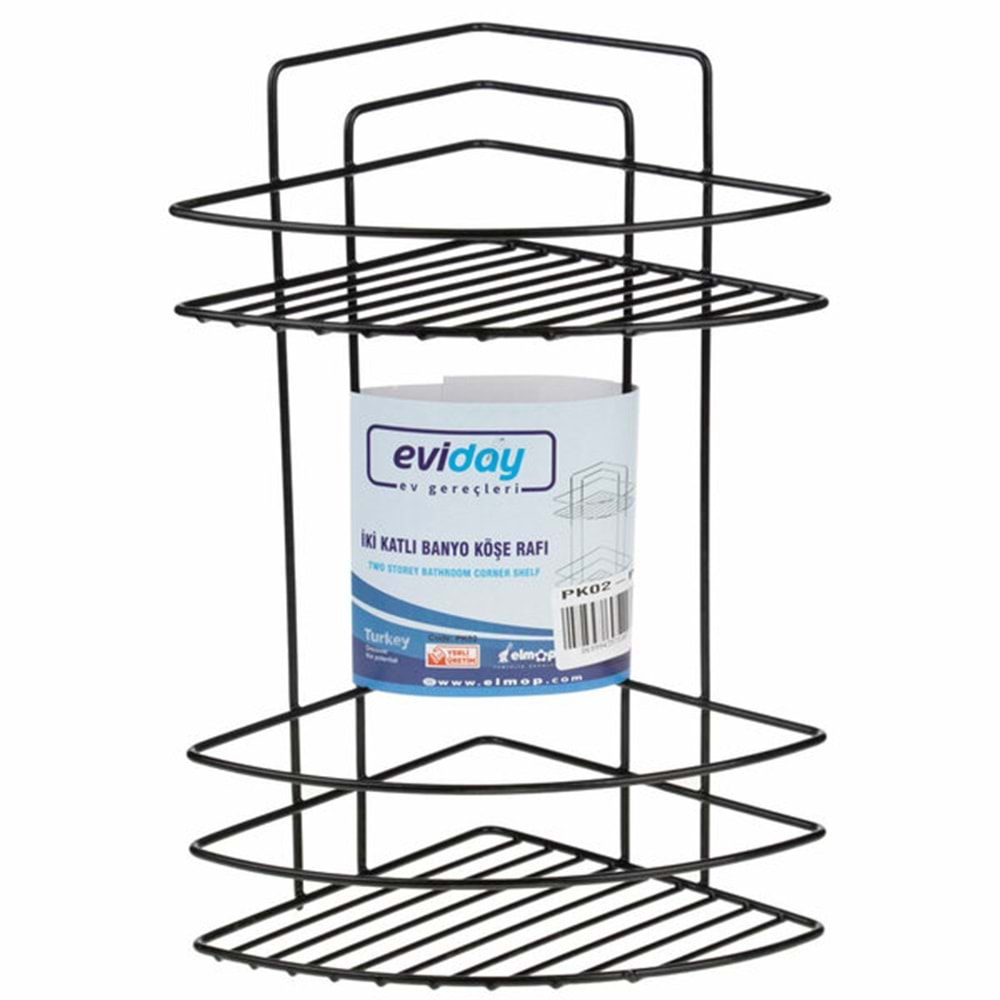 Elmop Köşelik İkili Plastik Kaplama Siyah PK02-PS 1649 1887