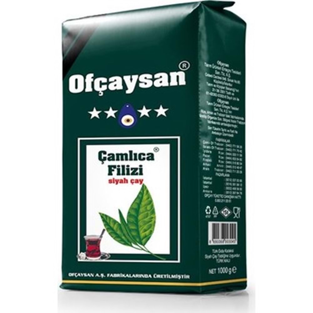 OFÇAYSAN ÇAMLICA FİLİZİ SİYAH ÇAY 1000 GR