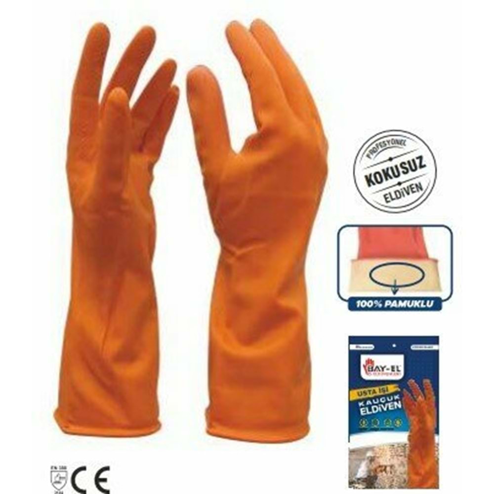 Bayel Kauçuk Eldiven Turuncu (XL) EL440 3049