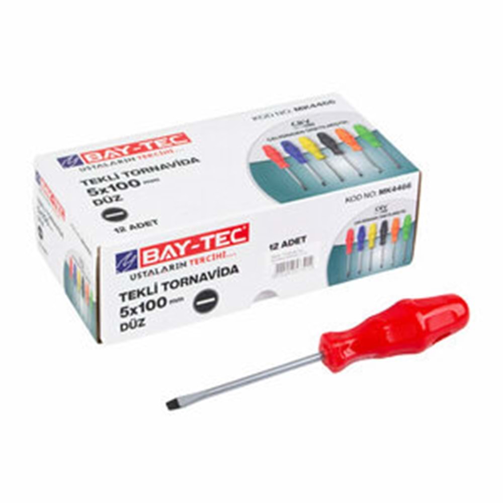 Baytec Tornavida Düz 5X100mm MK4466