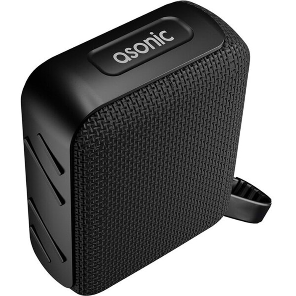 Asonic AS-03 Siyah USB-TF-TWS-Bluetooth Destekli 5W 1200mAh Type-C Speaker hoparlör