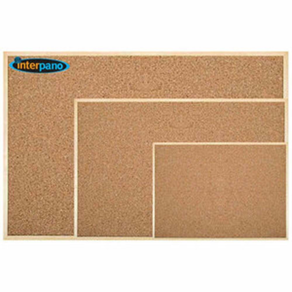 İnterpano Mantar Pano Ahşap Çerçeveli Duvara Monte 45X60 INT-511