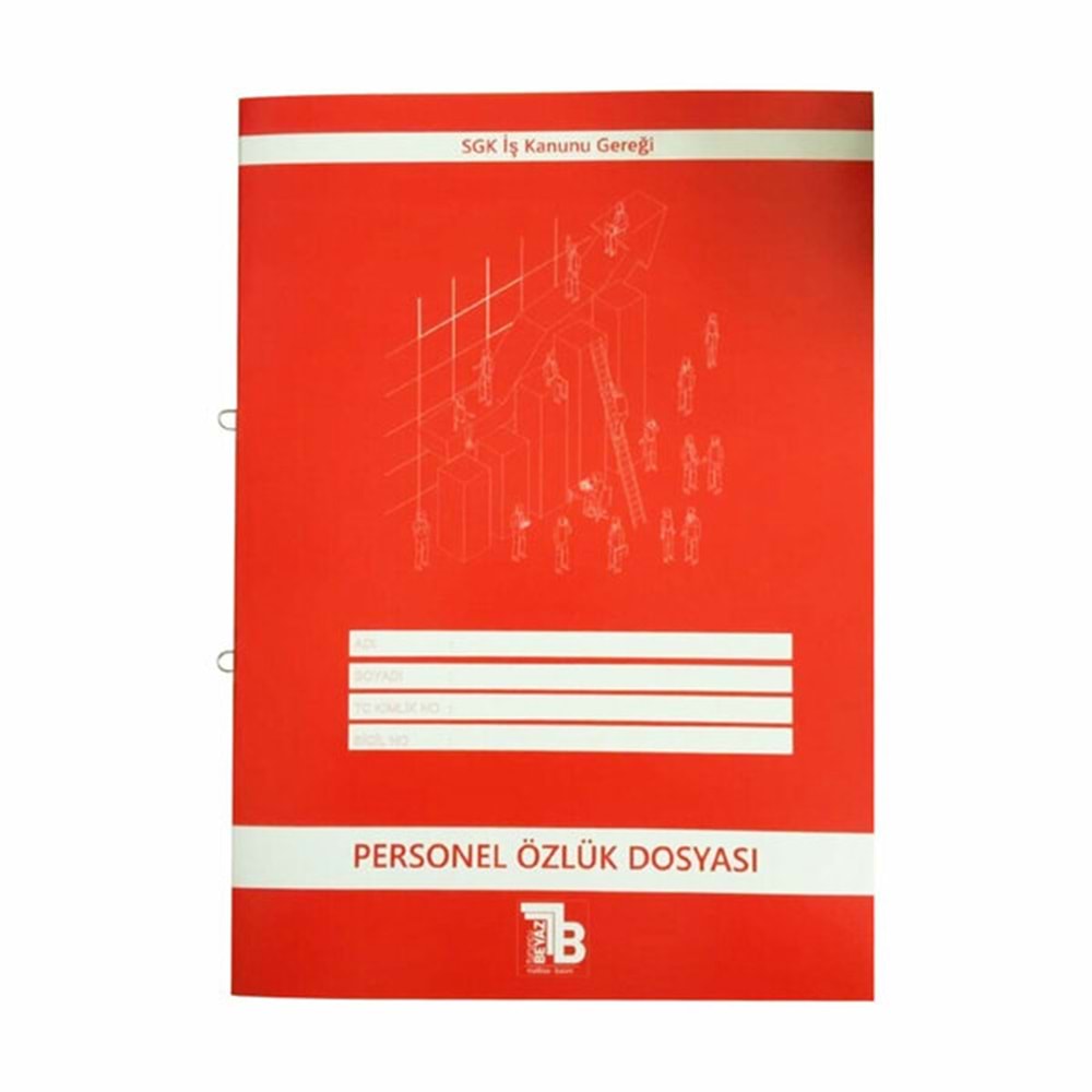 Turuncu Beyaz Personel Özlük Dosyası Kırmızı 7496
