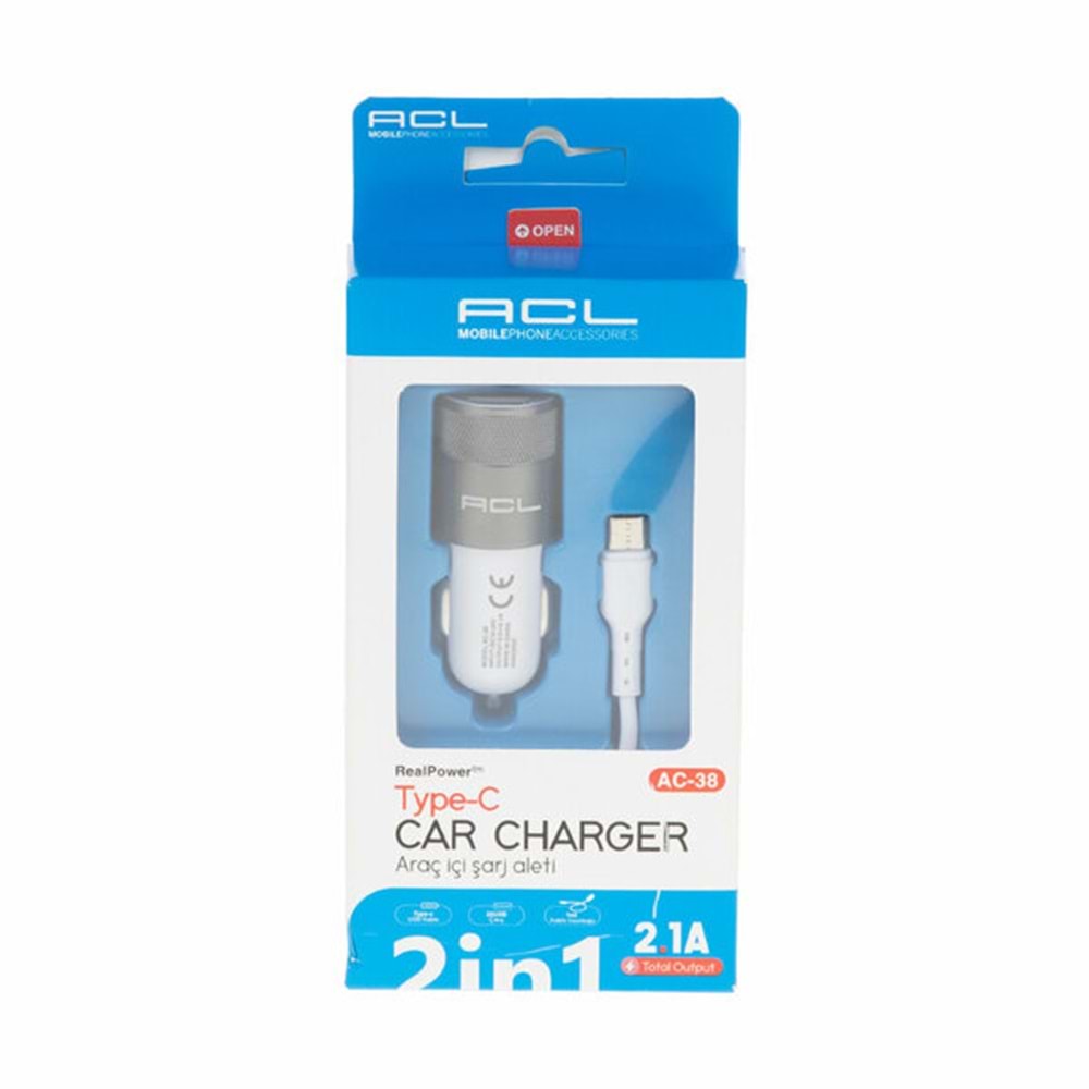 Acl Araç Şarj Aleti Typ-C 5W 16A DC AC-38 9774