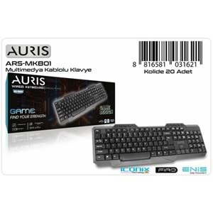 Auris Klavye Multimedya Kablolu ARS-MKB01 1621