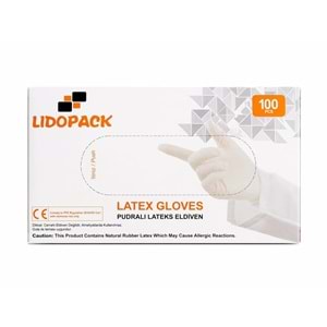 LIDOPACK LATEKS PUDRALI MUAYENE ELDİVENİ 100 LÜ LARGE