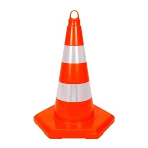 50 Cm Trafik Yol Reflektörlü Plastik Duba, Huni, Konisi