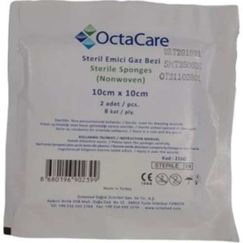 OCTACARE STERİL EMİCİ GAZ BEZİ 10 CM X 10 CM