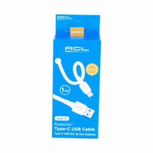 Acl Kablo USB Şarj-Veri Type-C 2.1A 1mt Eco-03 0326