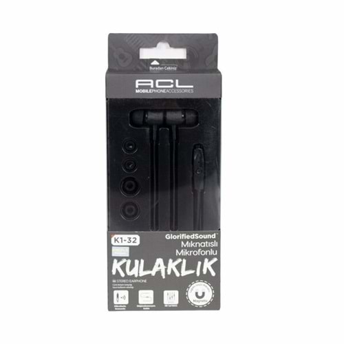 Acl Kulaklık Mıknatıslı Mikrofonlu K1-32 4578