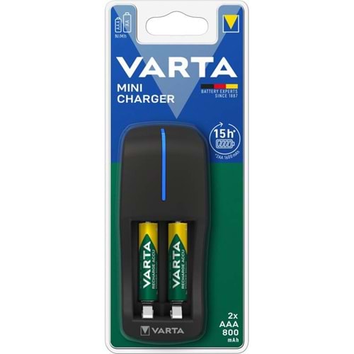 VARTA MİNİ ŞARJ ALETİ 2*800 PİL HEDİYELİ AAA