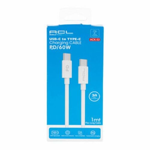 Acl Kablo USB Şarj-Veri Type-C 60W 3A 1mt ACK-53 5780