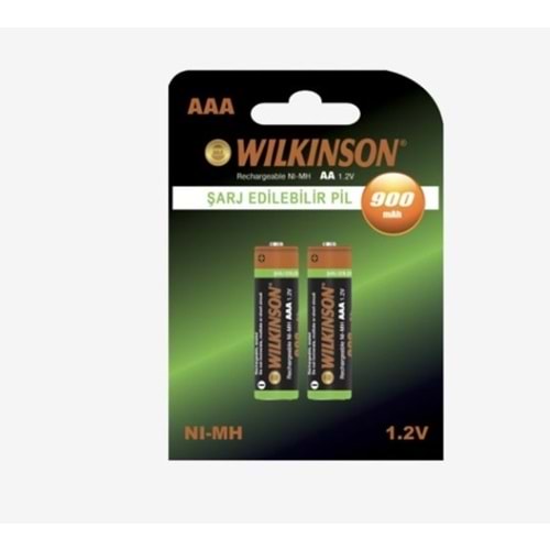 WİLKİNSON 600mAH SARJ EDILEBILIR AAA İNCE PİL 2 Lİ