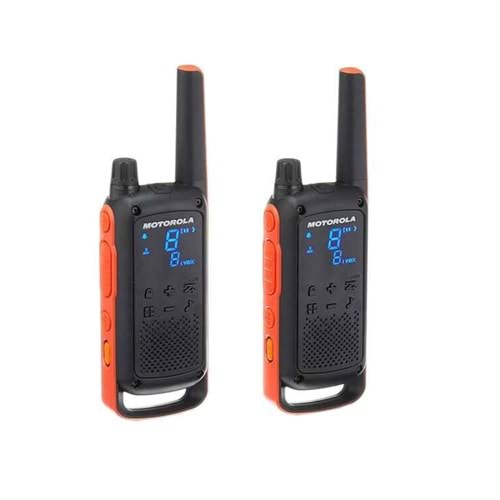 MOTOROLA T82 TELSİZ İKİLİ SET SİYAH KIRMIZI