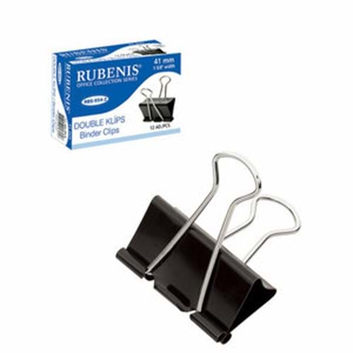 Rubenis Double Klips 41mm kıskaç 12 ADET