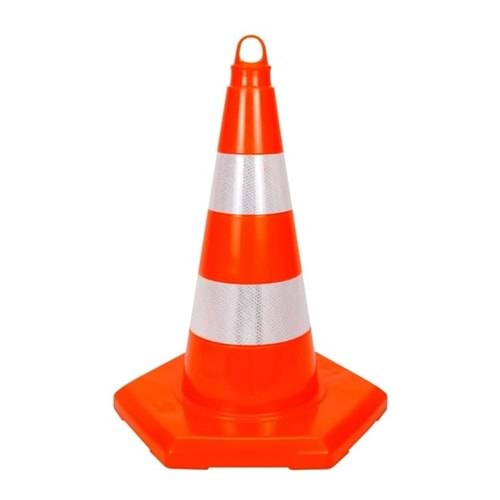 50 Cm Trafik Yol Reflektörlü Plastik Duba, Huni, Konisi